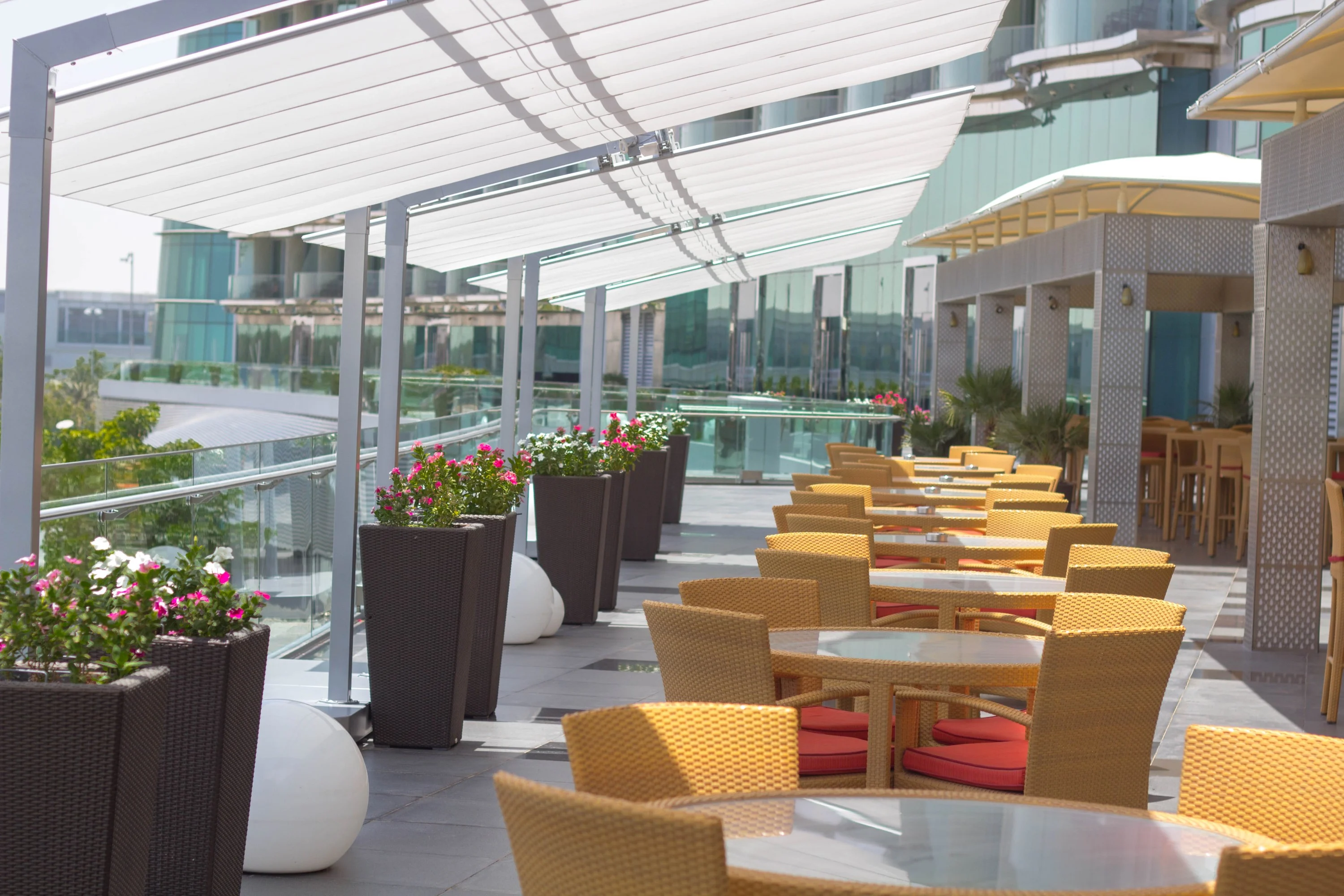 Outdoor restaurant furniture set - tables and chairs